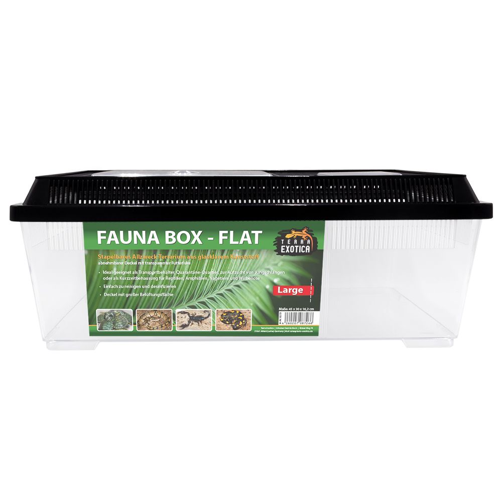 Fauna Box » Flach groß » 45x30x16,2cm » Reptilien-Transportbox
