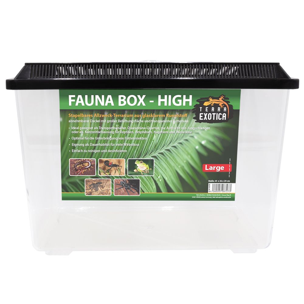Fauna Box » Hoch groß » 41x26x29,5cm » Reptilien-Transportbox
